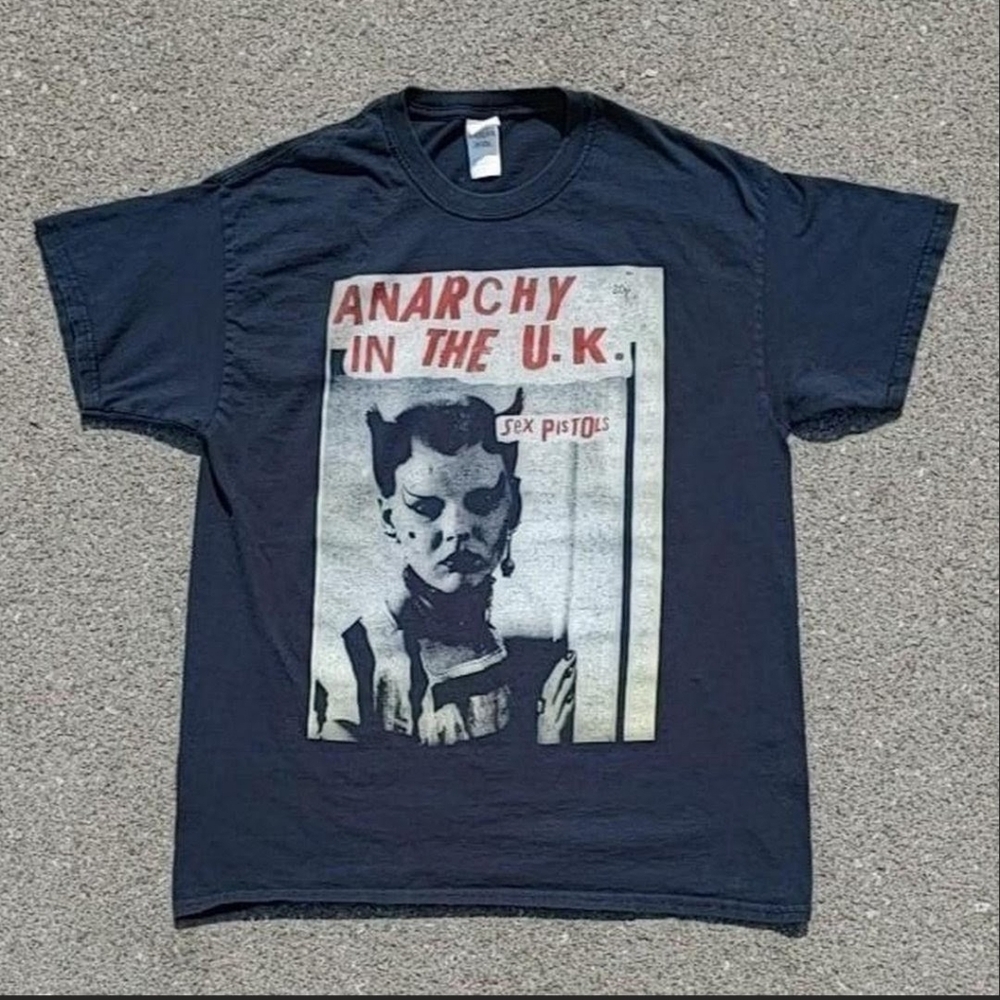 Vtg 2000s The Sex Pistols Graphic T-Shirt Large Gildan Heavy Cotton Band Tee